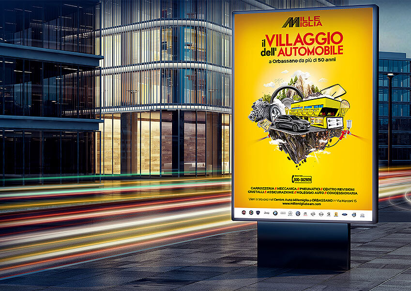 Millemiglia Campagna Villaggio dell'Automobile advertising