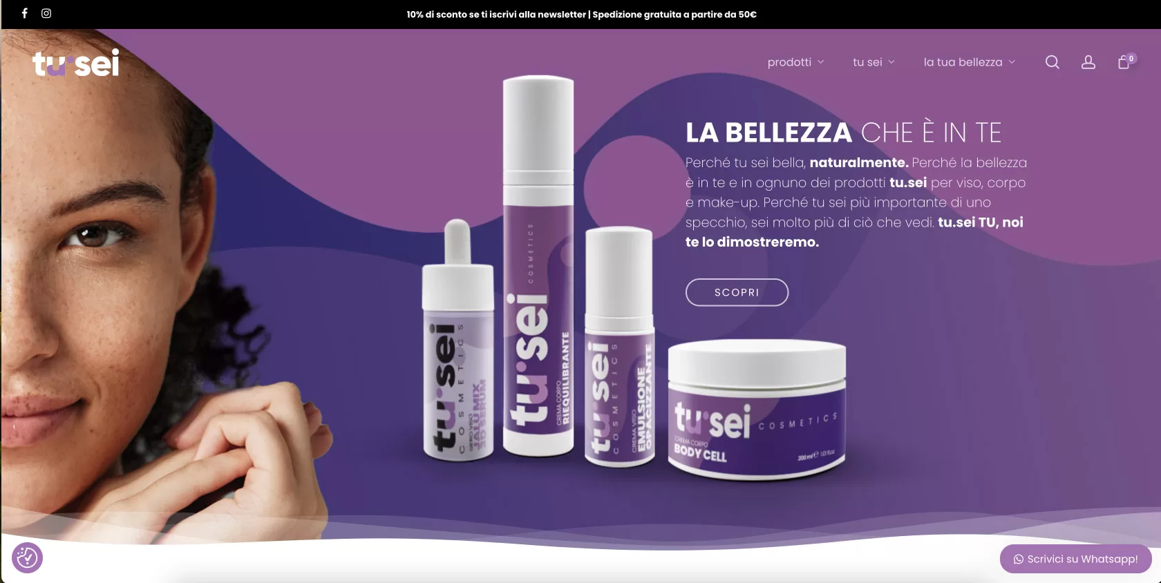 TUSEI Cosmetics E-commerce