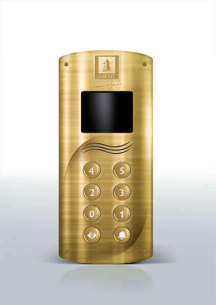 Ascot Ascensori Progettazione design pulsantiera gold branding